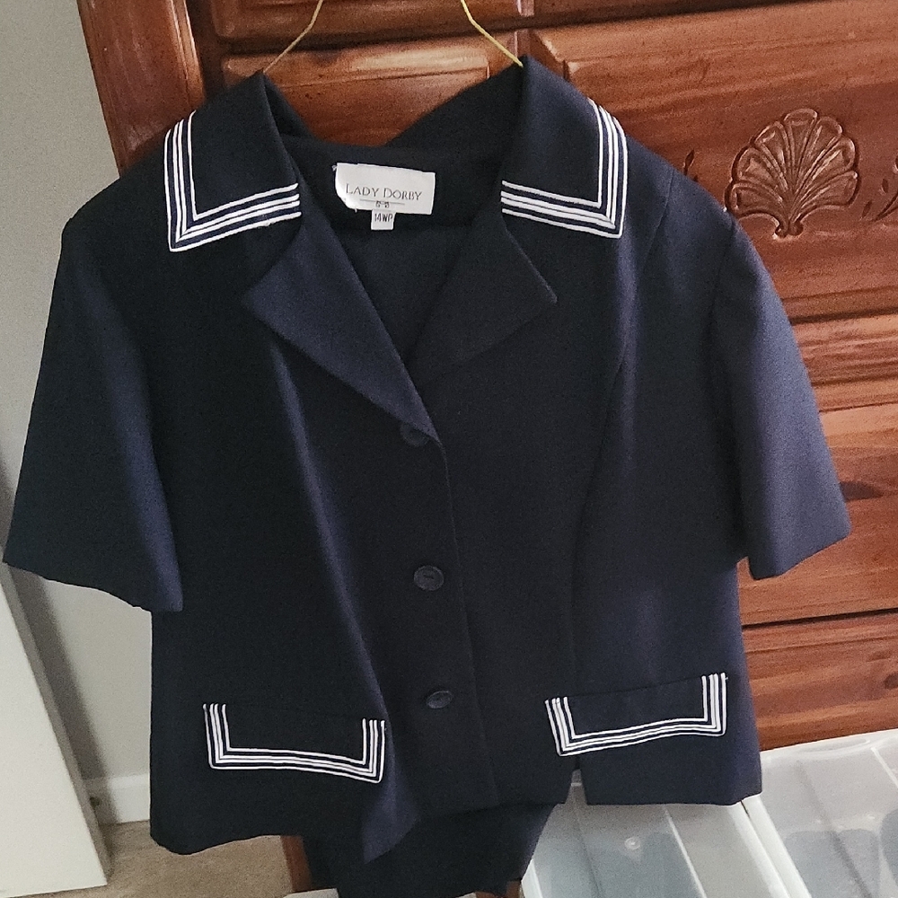 Navy Women's Pants Suit PETITE